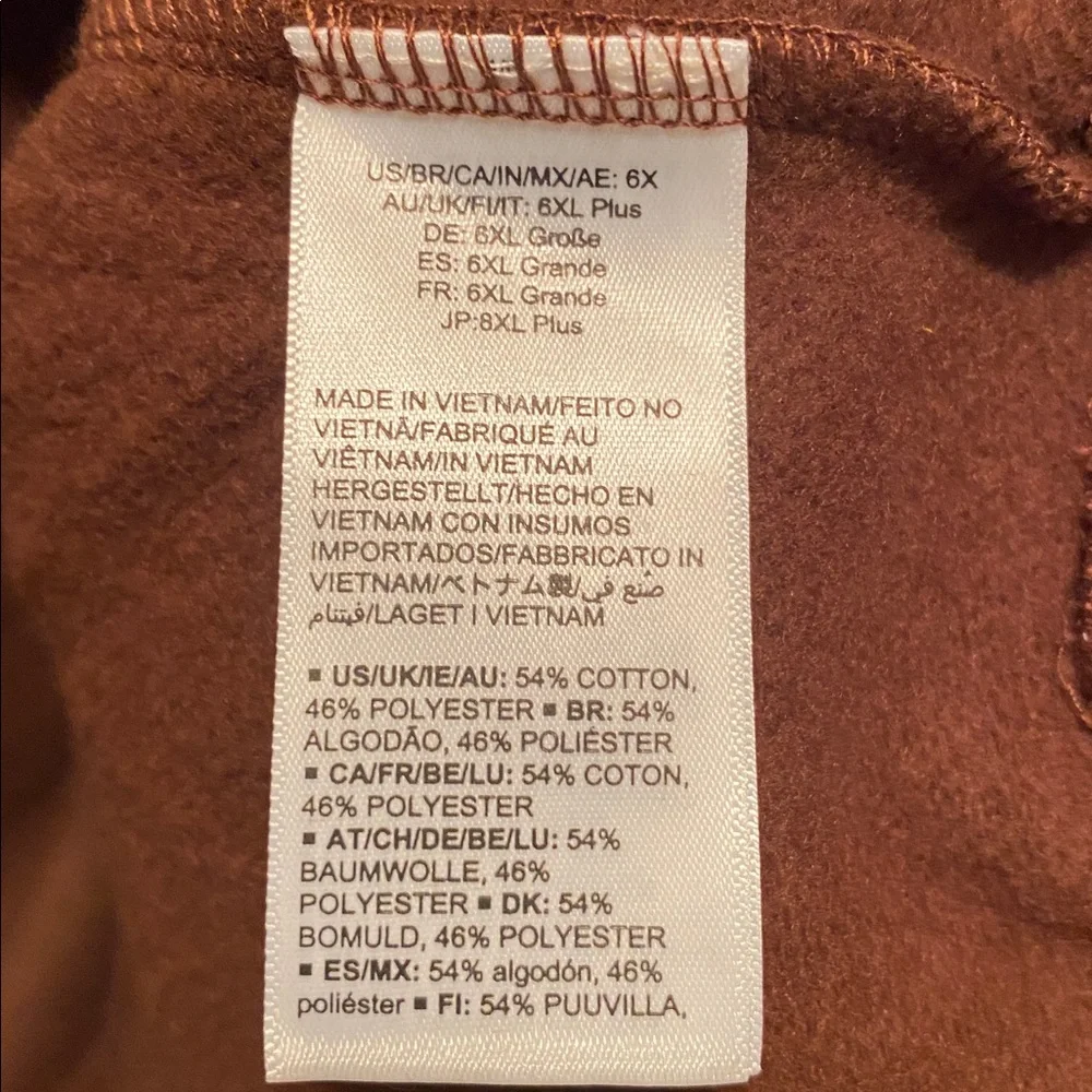 Amazon Essentials Brown Cropped Hoodie…size 6X - Picture 4 of 5